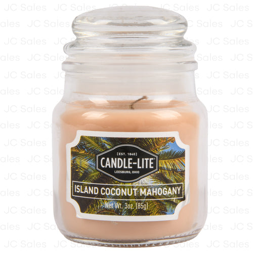 candle lite island coconut mahog 3 oz -- 6 per case