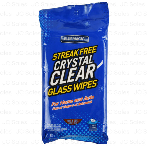 blue magic glass wipes 25 ct -- 12 per case