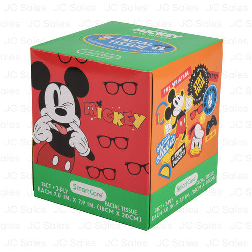 mickey minnie facial tissue wht 2ply 74 ct -- 24 per case