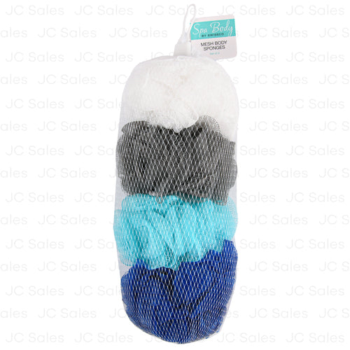 mesh body sponge asst color 4 pc -- 12 per case