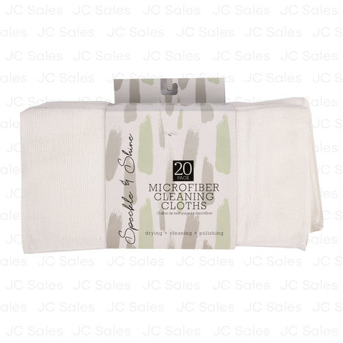 microfiber cleaning clothes white 11.5x11.5 20 pk -- 24 per case
