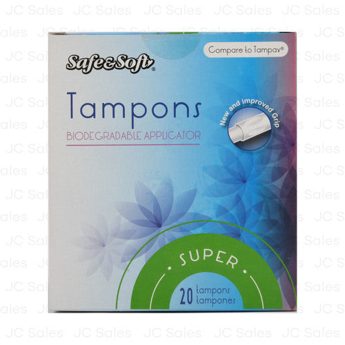 safesoft tampons super 20 ct -- 12 per case