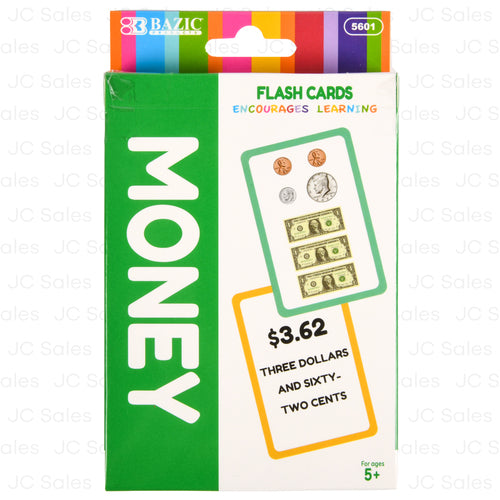 flash cards money 36 ct -- 24 per box