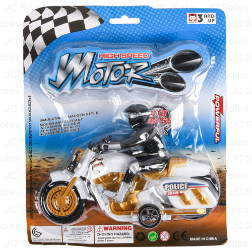 friction police motorcycle in blister -- 24 per box