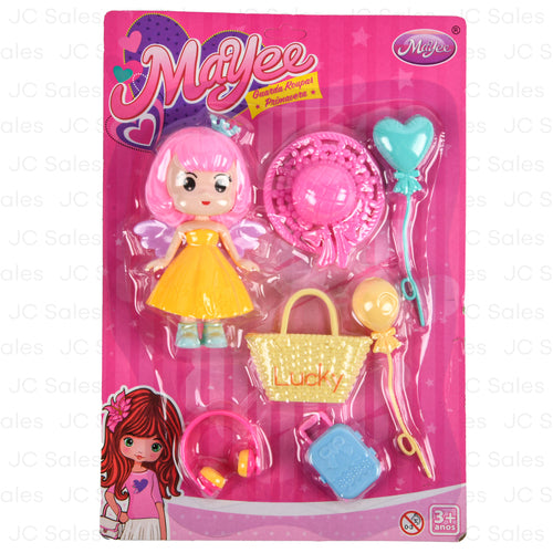 mayee doll playset in blister card 7 pc -- 24 per box