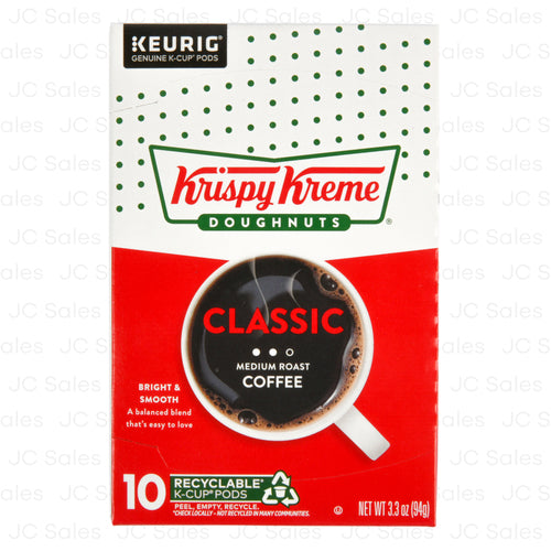 keurig krispy kreme classic coffee pods 10 ct -- 6 per case