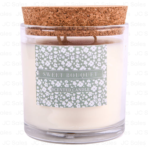 candle jar sweet bouquet w cork lid 14-oz -- 6 per case