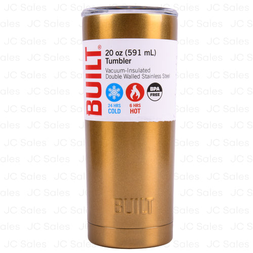 double wall tumbler stain steel gold 20 oz -- 3 per box