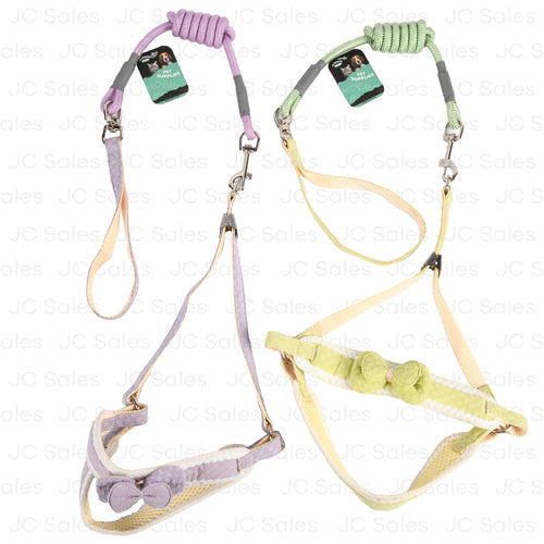 pet supplies rope leash w bow asst color -- 12 per box