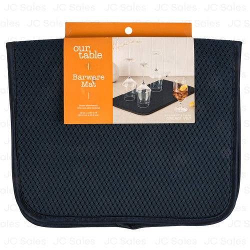 barware dish drying mat microfiber navy -- 6 per case