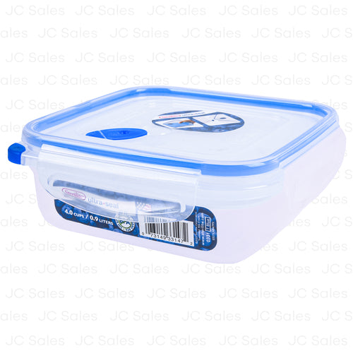 sterilite sq container clr w tblue lid 4 cup -- 6 per case