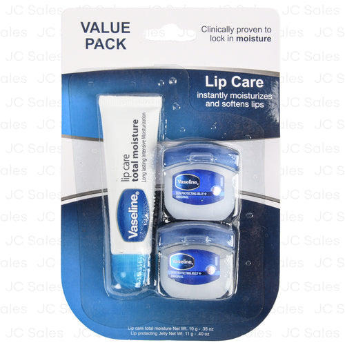 vaseline lip care value pack 3 ct -- 48 per case