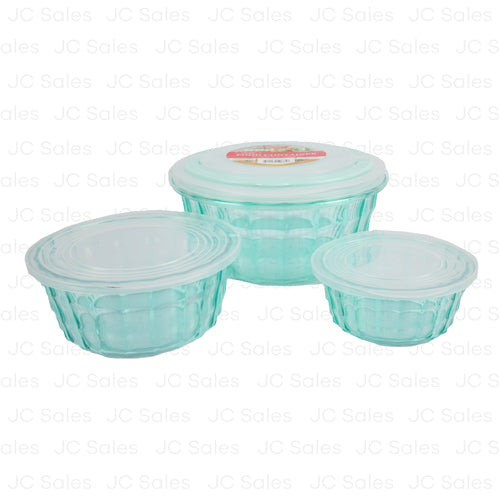 kocina plas rnd food container asst color 3 pc -- 20 per case