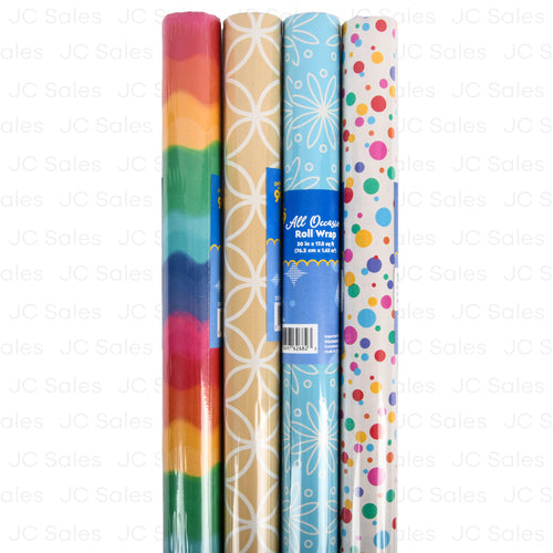 all occasion gift wrap roll 17.5 sq ft -- 24 per case