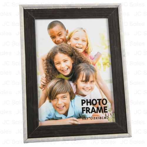 mdf photo frame black w silver 5x7 -- 48 per case
