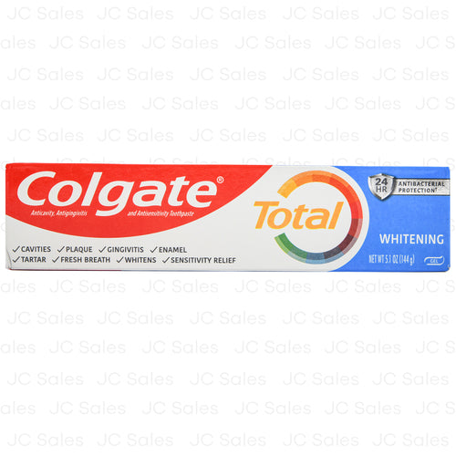colgate total toothpaste whitening gel 5.1 oz -- 24 per case