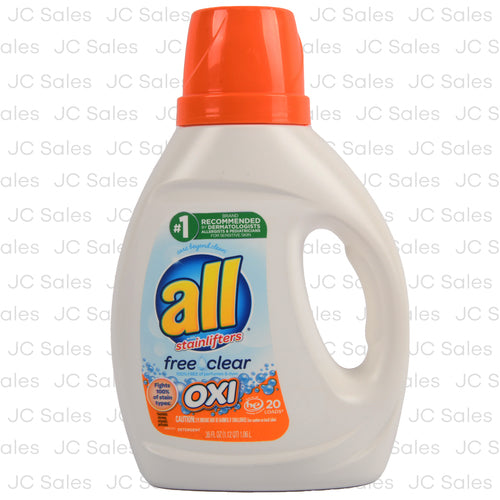 all free clear detergent oxi stainlifter 36 oz -- 6 per case