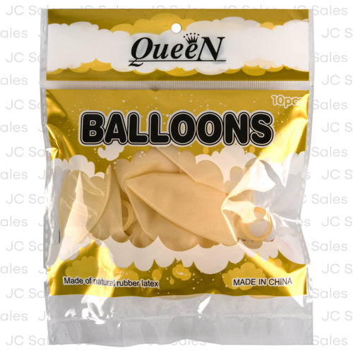 rubber balloons clear 10 pc -- 12 per box