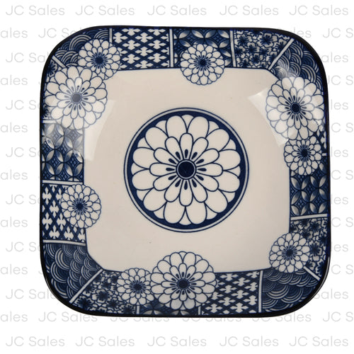 ceramic square plate w rhyme blues -- 60 per case