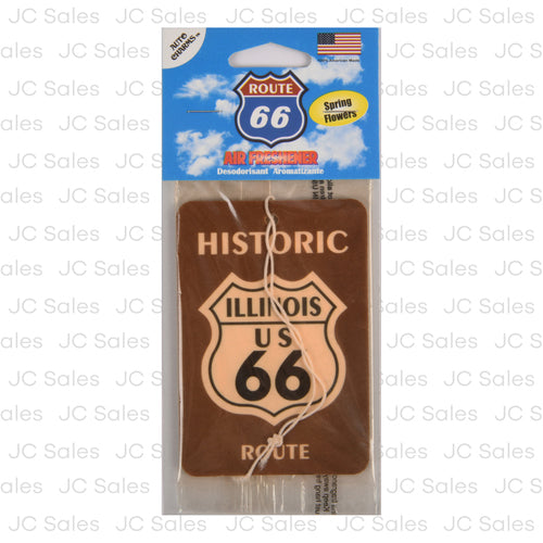 route 66 car air freshener flowers scent -- 12 per box