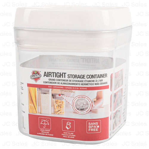 airtight plas storage container w lid clear 630 ml -- 12 per case