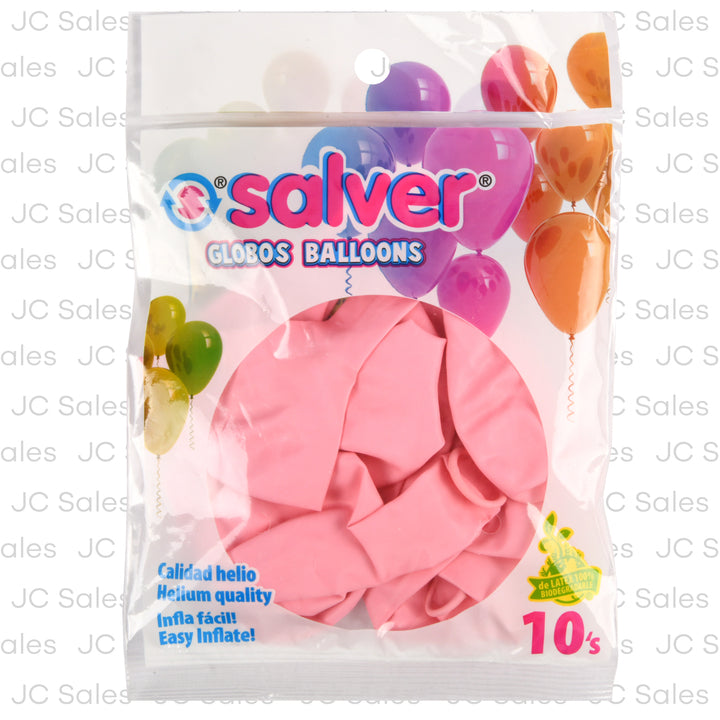 salver balloons pastel pink 12in 10pk -- 12 per box