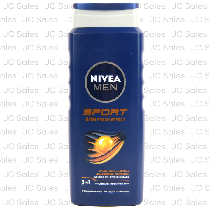nivea men body wash sports 500 ml -- 12 per case