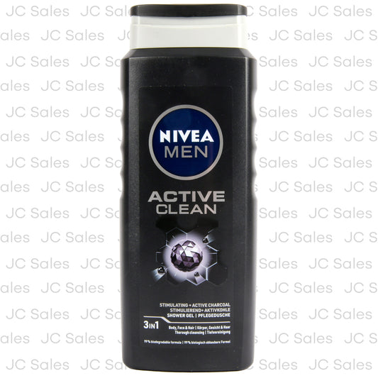 nivea men body wash active 500 ml -- 12 per case
