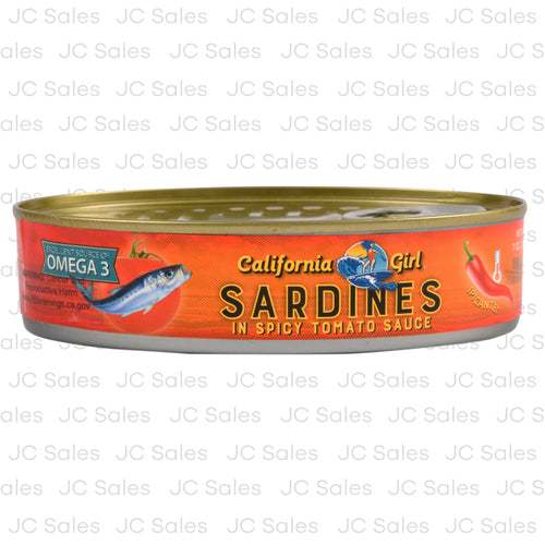 california girl sardines in spicy tomato sauce 7 oz -- 24 per case