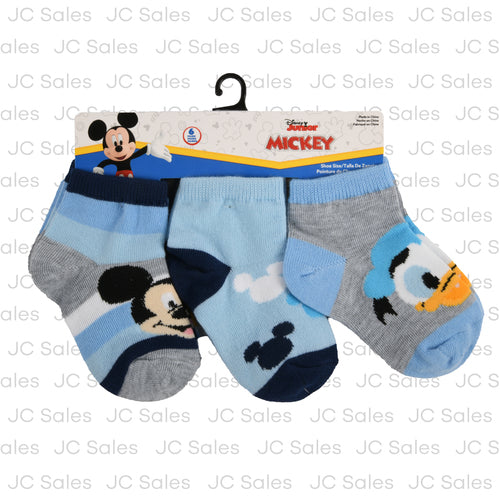 mickey mouse toddler socks blue asst sz 2t-4t 6 pr -- 60 per case
