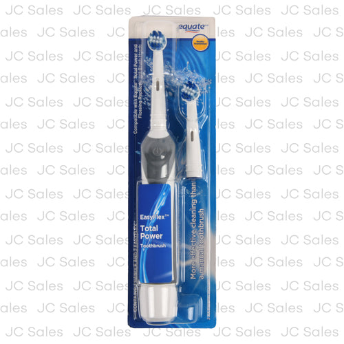 equate easy flex power toothbrush w 2 heads -- 6 per box