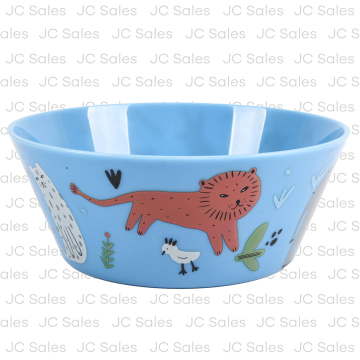 plastic cereal bowl jungle animals blue 6 -- 12 per case
