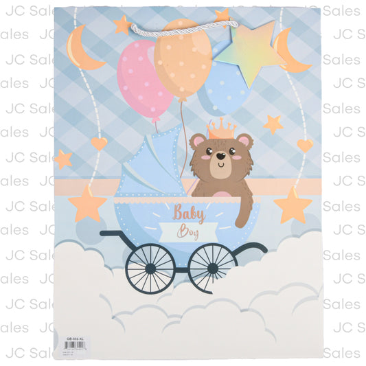 gift bag baby shower theme boy xl 42x31x12 cm -- 12 per box