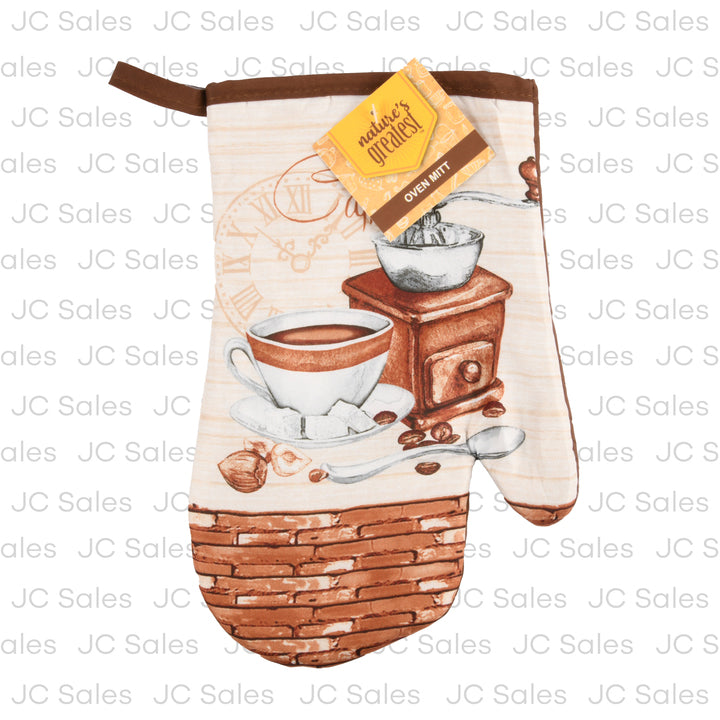 coffee printed oven mitt 10.5 -- 12 per box