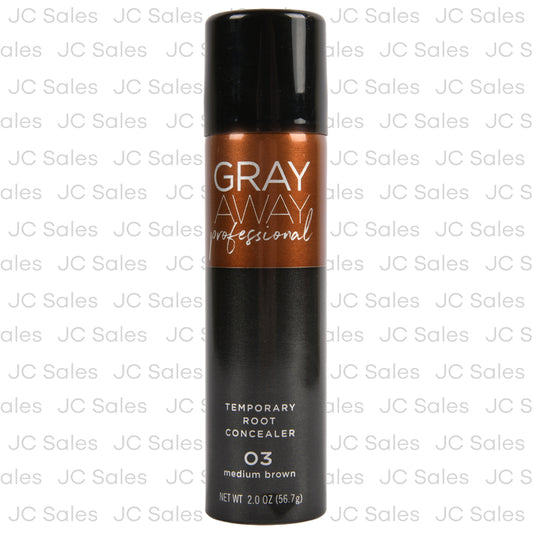 gray away temp root concealer med brown spray 2 oz -- 12 per case