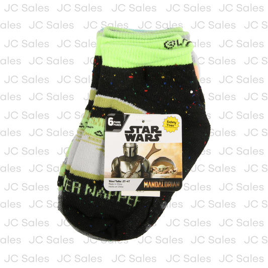 mandalorian socks asst sz 2t-4t 6 pr -- 12 per case