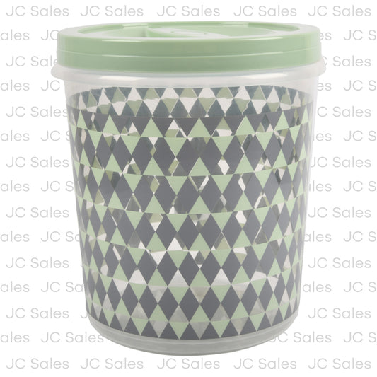 plastic round container 7l w twist lid asst clr -- 24 per case