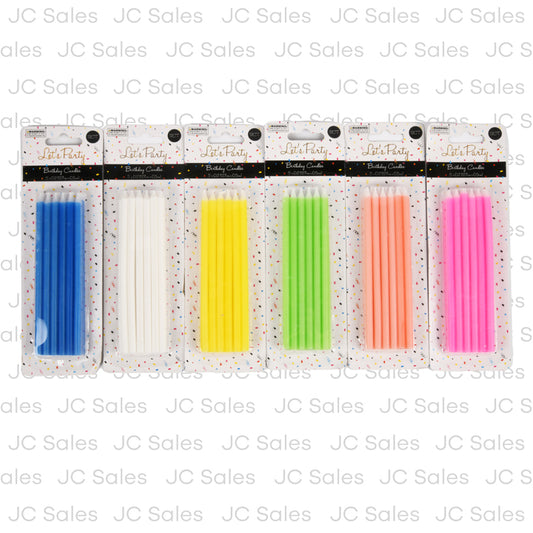 birthday candles asst solid colors 5x.2 12 ct -- 48 per case
