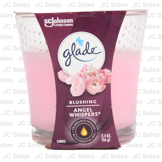 glade candle blushing angel whispers 3.4 oz -- 6 per case