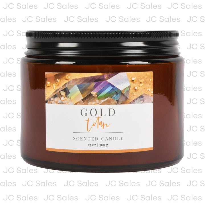 amber mason jar with black lid gold titan 13 oz -- 2 per case