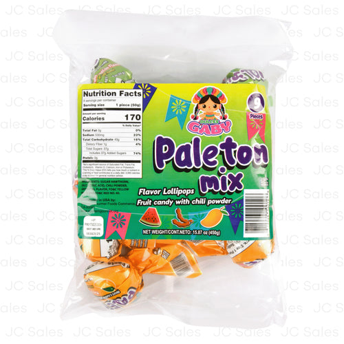 dulces gaby paleton surtido 9ct 50 gr -- 10 per case