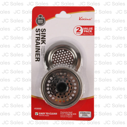 kocina sink strainer stainless steel 2 pc -- 12 per box
