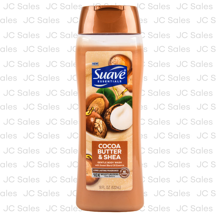 suave body wash cocoa shea 18 oz -- 6 per case