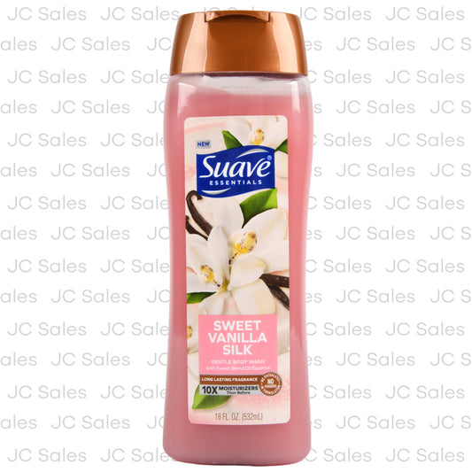 suave body wash sweet vanilla silk 18 oz -- 6 per case