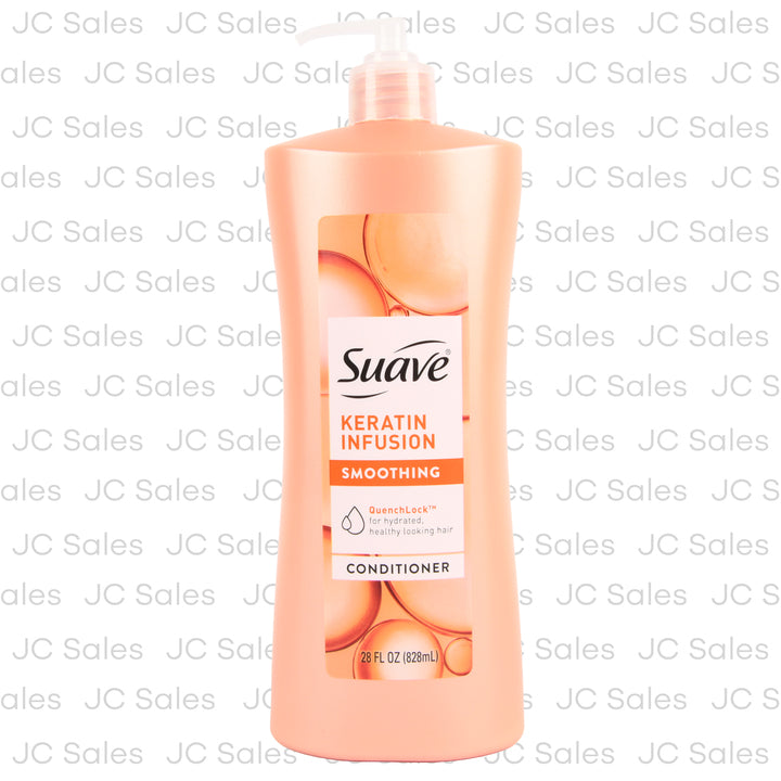 suave conditioner keratin smooth w pump 28 oz -- 4 per case