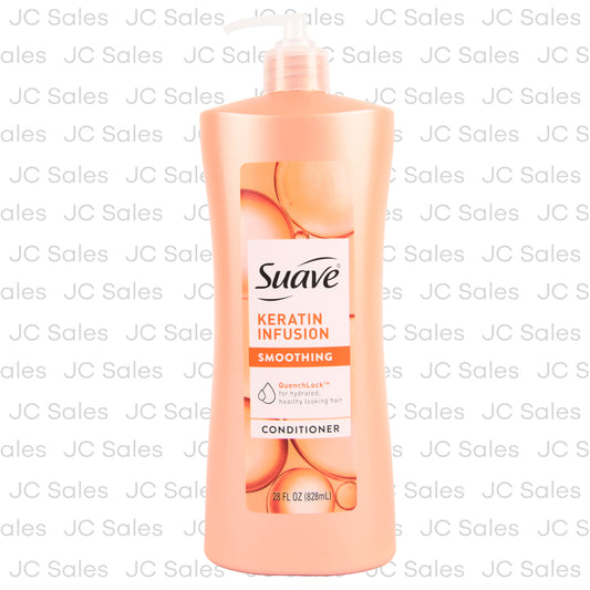 suave conditioner keratin smooth w pump 28 oz -- 4 per case