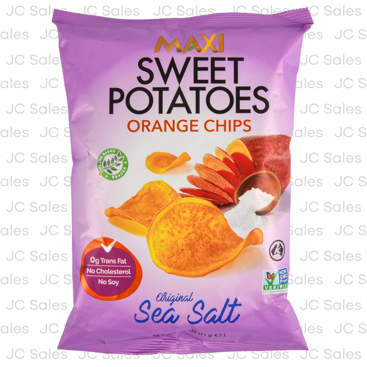 maxi sweet potatoes chips sea salt 2.5 oz -- 12 per case