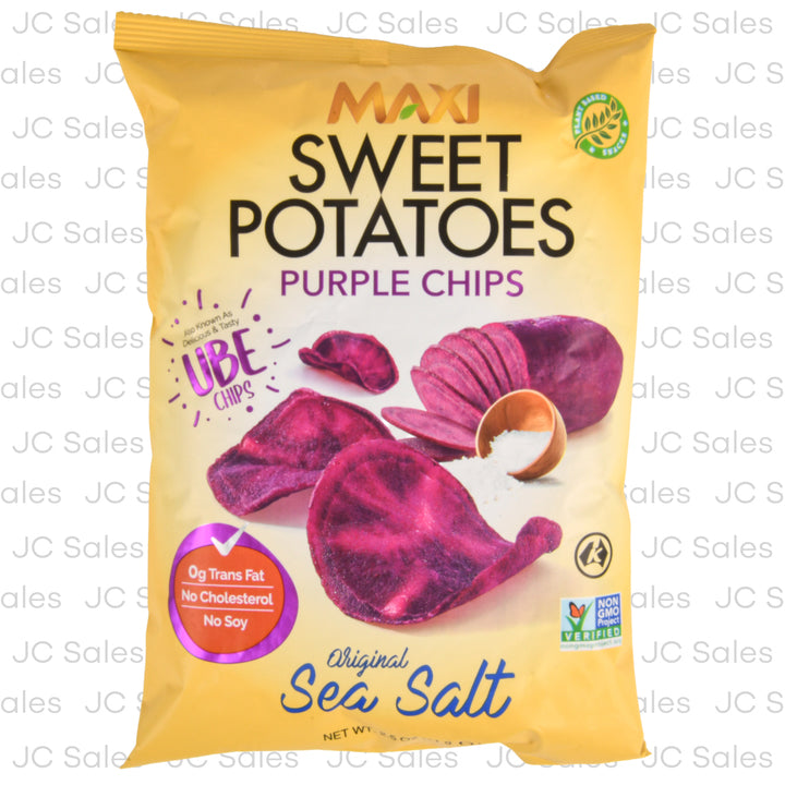 maxi sweet potatoes ube chips sea salt 2.5 oz -- 12 per case