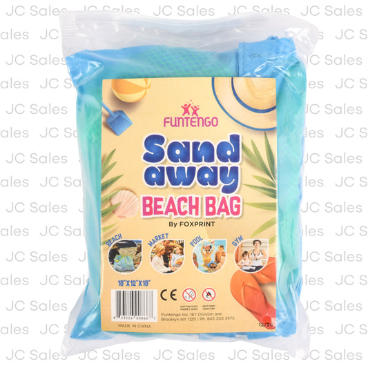 beach bag sand away 18 x12 x18 w pocket -- 24 per case
