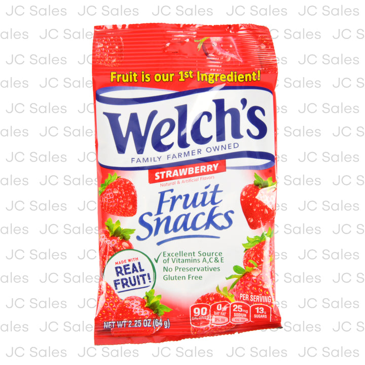 welch s fruit snacks strawberry 2.25 oz -- 48 per case